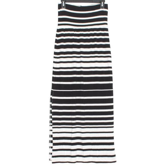 Athleta Skirt Maxi Minimalist Coastal Grandma Boho Beachy Stripe Black White XS - Picture 1 of 5